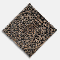 Panneau Mural Lotus Boisé - 60 cm