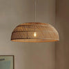 Asian Openwork Rattan Pendant Light Enlighted