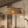Asian Openwork Rattan Pendant Light Restaurant