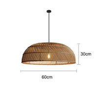 Asian Openwork Rattan Pendant Light Size 60cm
