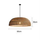 Asian Openwork Rattan Pendant Light Size 60cm