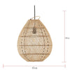 Oval Rattan Pendant Light