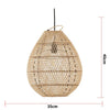 Oval Rattan Pendant Light