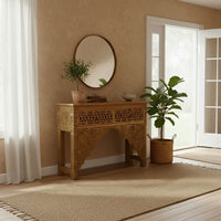 Savanna Carve Hallway Cabinet - 135 cm