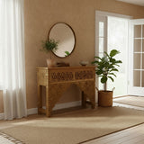 Savanna Carve Hallway Cabinet - 135 cm
