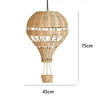 Hot Air Balloon Rattan Pendant Light Size 45cm x 75cm
