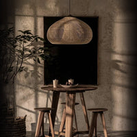 Modern Volcano Rattan Pendant Light