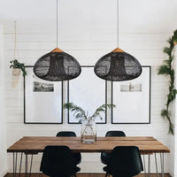 Modern Volcano Rattan Pendant Light