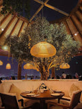 Modern Volcano Rattan Pendant Light