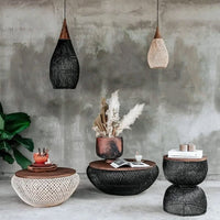 Modern Rattan Drop Pendant Light Atmosphere