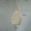 Modern Rattan Drop Pendant Light Beige Size 25cm
