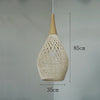 Modern Rattan Drop Pendant Light Beige Size 35cm
