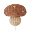 Mushroom Rattan Wall Lamp Focus