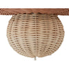 Mushroom Rattan Wall Lamp Underview