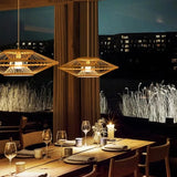Hourglass Bamboo Pendant Light