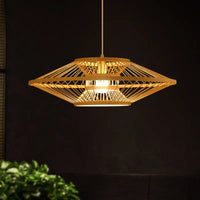 Hourglass Bamboo Pendant Light