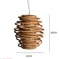 Oval Rattan Pendant Light