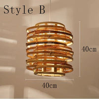 Oval Rattan Pendant Light