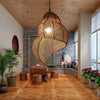 Shell-Shaped Rattan Pendant Light Atmosphere