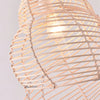 Shell-Shaped Rattan Pendant Light Detail