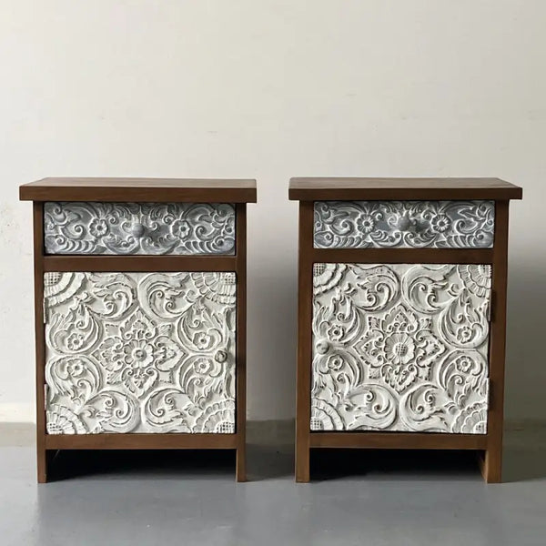 Chiang Mai Heritage Side Table Set - 40 cm