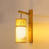 Cylindrical cage wall light bamboo - 42 cm