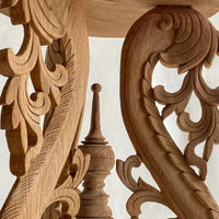 Oriental Carved Side Table - 43 cm
