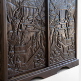 Thai Village Teak Carved Cabinet - 90 cm