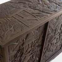 Thai Village Teak Carved Cabinet - 90 cm