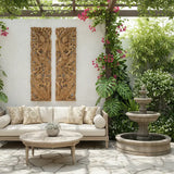 Set of 2 Natural Bouddhist Guardians Angel Wall Panels - 120 cm