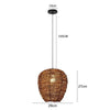 Bamboo Egg Pendant Light - 27 cm Size