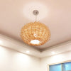 Bamboo Nest Pendant Light - 30 cm View From Below