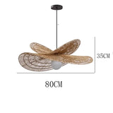 Butterfly Rattan Pendant Light Size 80cm x 35cm