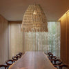 Exotic Rattan Bell Pendant Light Office