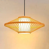 Pendant Light in Bamboo and Fabric - 50 cm