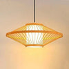 Pendant Light in Bamboo and Fabric - 50 cm