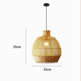 Rattan Apple Pendant Light Size 35cm x 35cm