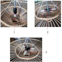 Rattan Umbrella Ceiling Light Sockets