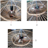Rattan Umbrella Ceiling Light Sockets