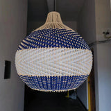 Colored Rattan Bulb Pendant Light
