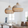 Bicolor Design Rattan Pendant Light