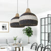 Colored Rattan Bulb Pendant Light