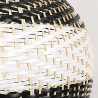 Colored Rattan Bulb Pendant Light