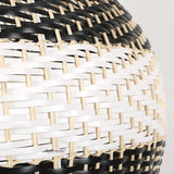 Colored Rattan Bulb Pendant Light