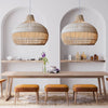 Bicolor Design Rattan Pendant Light