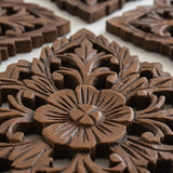 Set de 4 Panneaux Muraux Fleur - 20 cm