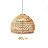Suspension Cloche Ajourée en Rotin