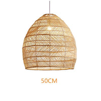 Suspension Cloche Ajourée en Rotin