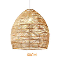 Suspension Cloche Ajourée en Rotin
