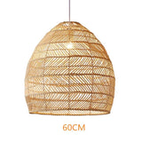Suspension Cloche Ajourée en Rotin